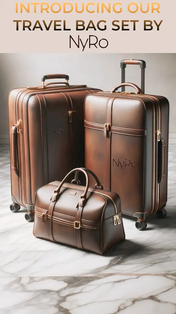 NyRo |LUXURIOUS TRAVEL 3 BAG SET 100% REAL LEATHER (A15)